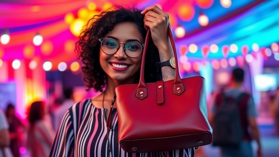 Stylish maroon handbag, perfect from Oprah's Favorite Things, at a vibrant event.