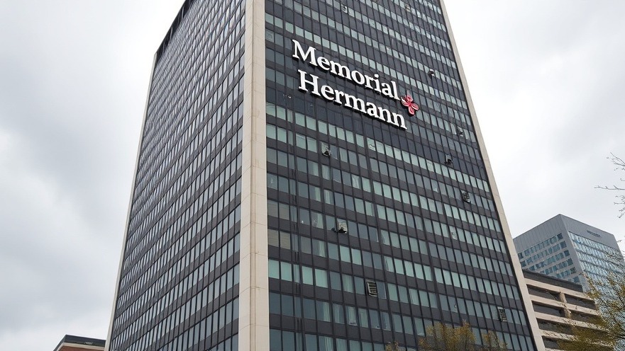 Modern hospital building in Houston showcases health insurance negotiations and patient access.