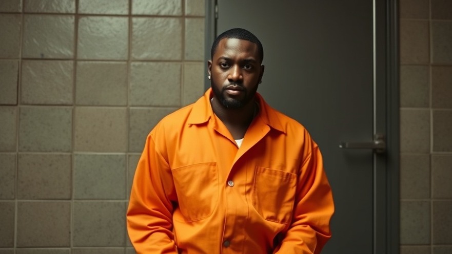 Sean P-Diddy Combs in orange prison jumpsuit, reflecting celebrity accountability in San Antonio entertainment.