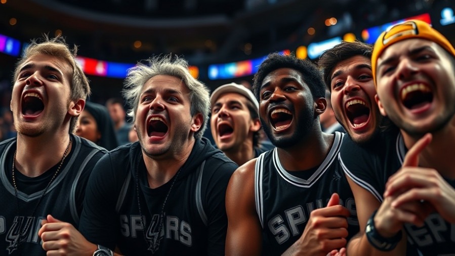 Intense Spurs basketball fans showcase energy during NBA game recaps in vibrant stadium.