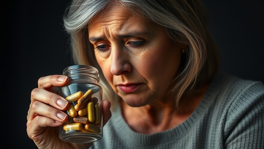 Middle-aged woman contemplating natural sleep remedies for older adults, soft lighting.