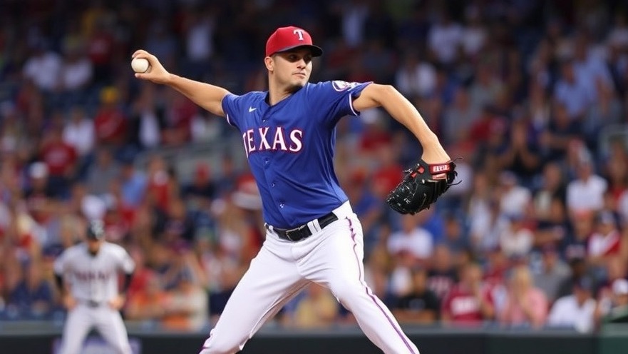 Texas Rangers pitcher showcasing skill in MLB updates during Phillies series.