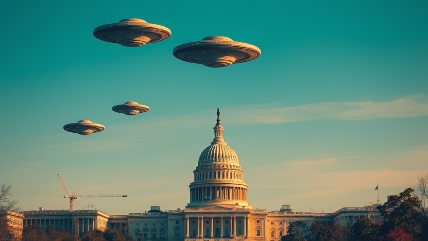 UFOs hovering over US Capitol, featured in Houston community news on aliens.