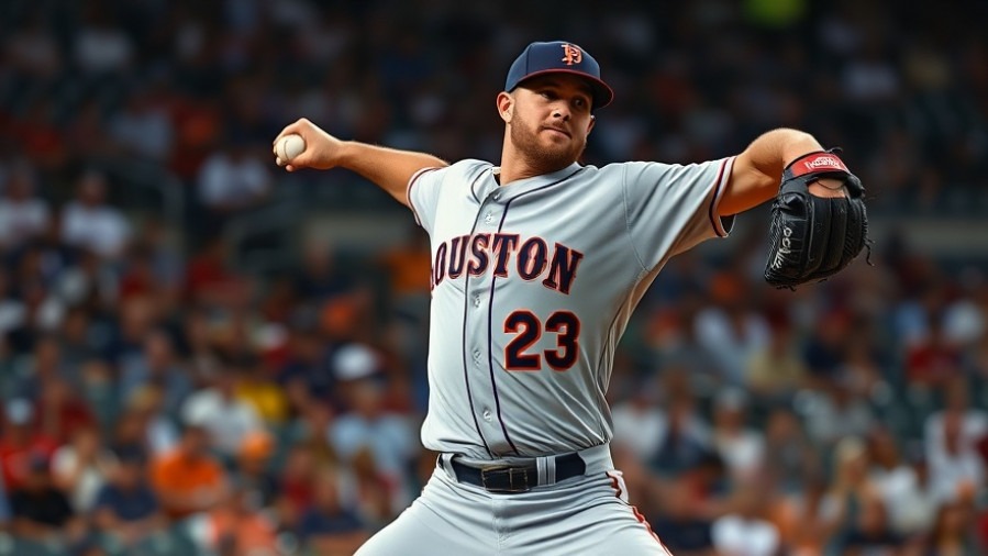 Dynamic pitcher in action, Houston Astros jersey, showcasing Jeff Kent achievements in the Baseball Hall of Fame.