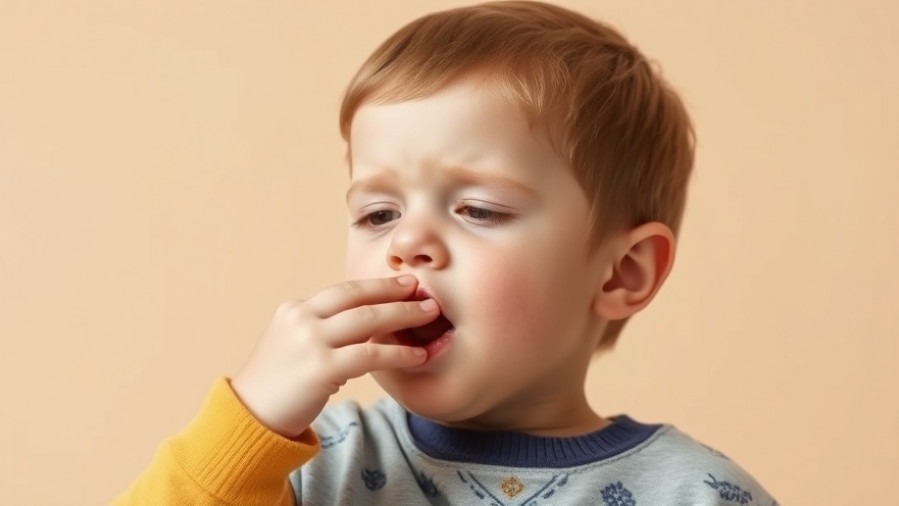 Young boy with red face coughing, highlighting the vaccination importance in Austin during the pertussis outbreak.
