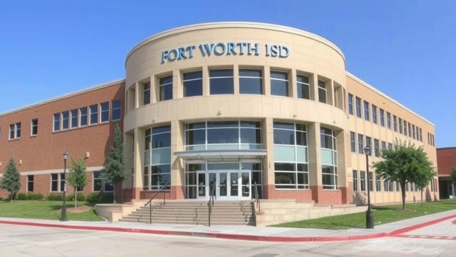 Fort Worth ISD building showcasing Texas Education Agency intervention in community engagement.