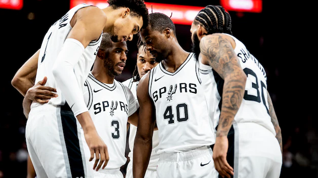 NBA playoffs San Antonio Spurs highlights featuring players with vivid backgrounds.