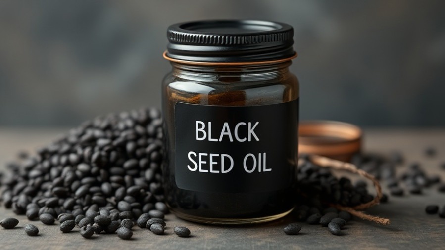 Black seed oil for natural supplements supporting immune health and anti-inflammatory benefits.