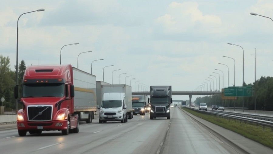 Busy interstate highway bustling with cars and trucks, showcasing San Antonio entrepreneurs and economic development.