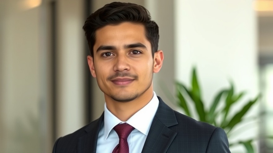 Brandon Herrera in a business suit discussing Texas Congressional District news.