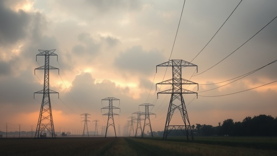CPS Energy updates: Silhouetted power lines under a gray sky, highlighting community safety.