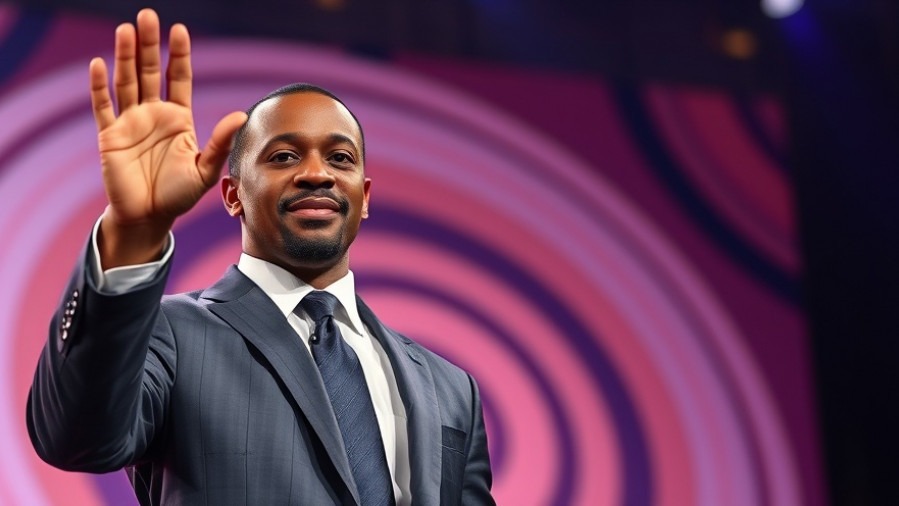 Confident black man in a suit advocating for meritocracy and diversity in Texas politics.