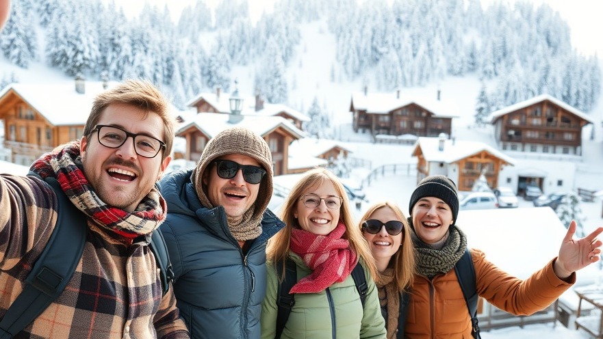 Enthusiastic performers at the Winter Olympics 2026 in a snowy alpine village.