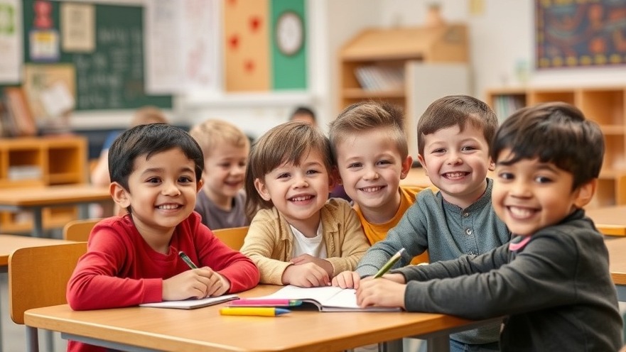 Happy kids in classroom enjoying Texas school choice with education savings accounts.