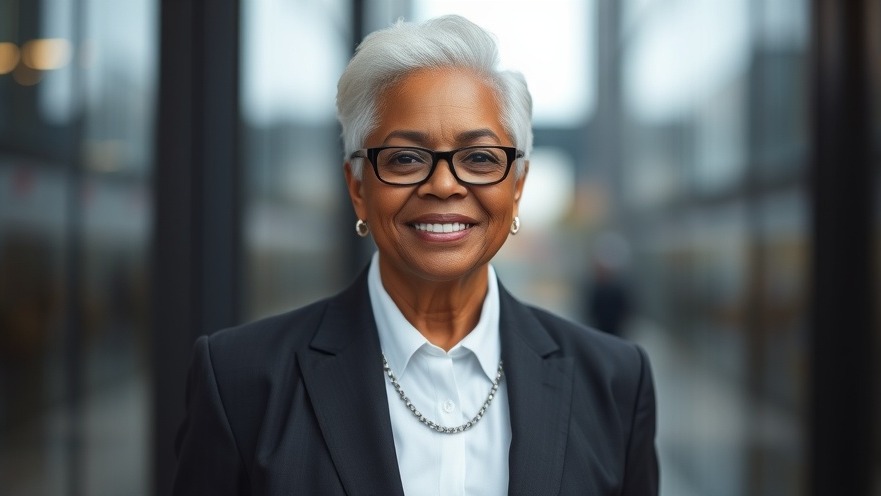Older black woman in business suit discussing Texas politics news and legislative updates.
