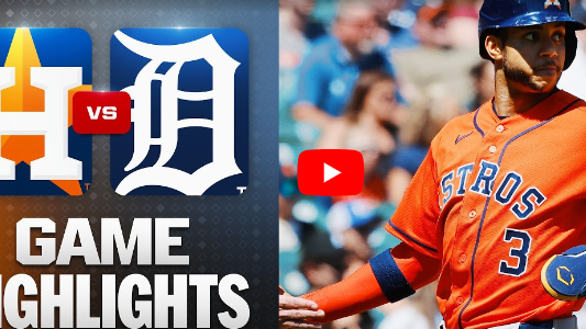 Houston Astros highlights feature player in action on field.