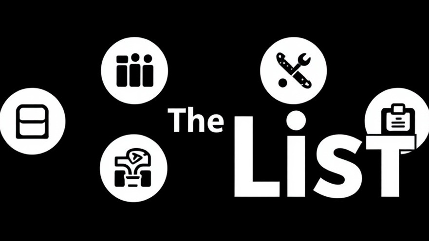 Minimalist graphic portraying 'The List' related to credit unions in Houston.