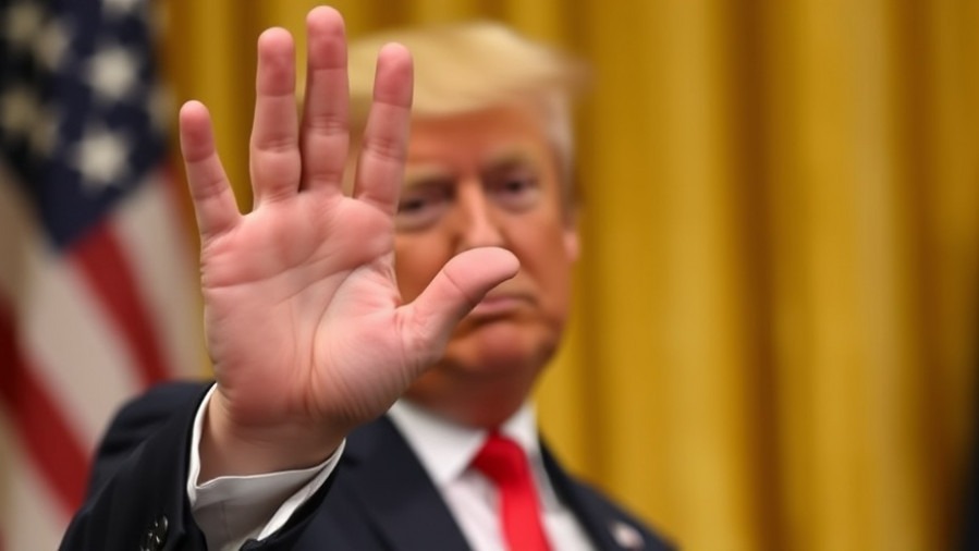 Trump gestures while discussing immigration policy changes and community safety concerns.