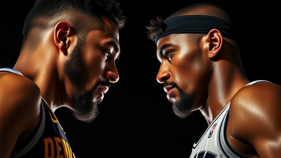 Dramatic face-off between Denver Nuggets and San Antonio Spurs before the game, featuring Jamal Murray.