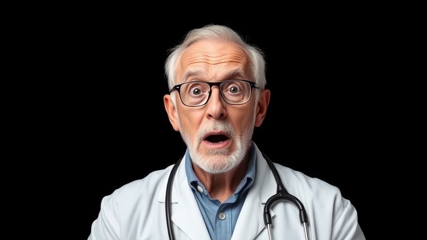 Elderly male doctor in shock, highlighting longevity exercises and brain health for aging.