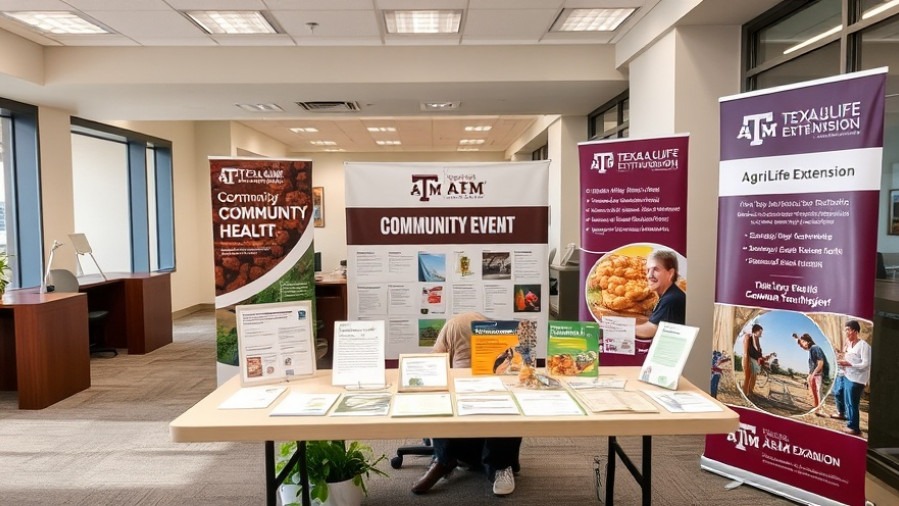 Community health event promoting San Antonio urban farm and healthy food options.