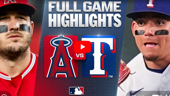 Angels vs Rangers July 8 highlights featuring two players.