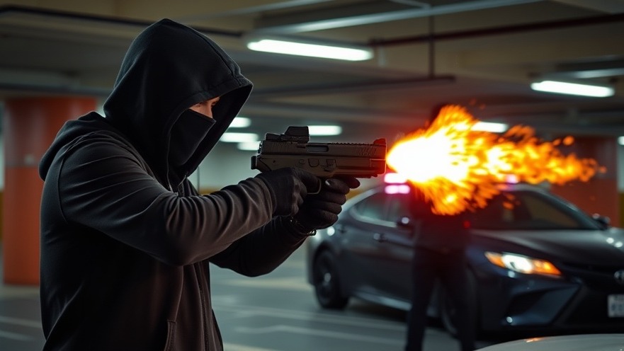 Dallas crime news: man in dark hoodie firing gun at officer in garage