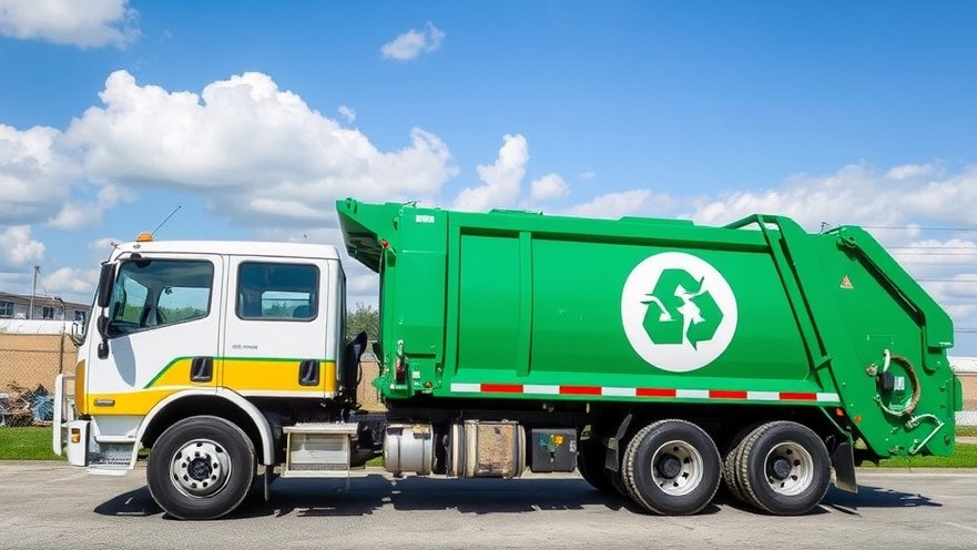 Recycling truck for Austin waste management promoting environmental sustainability.