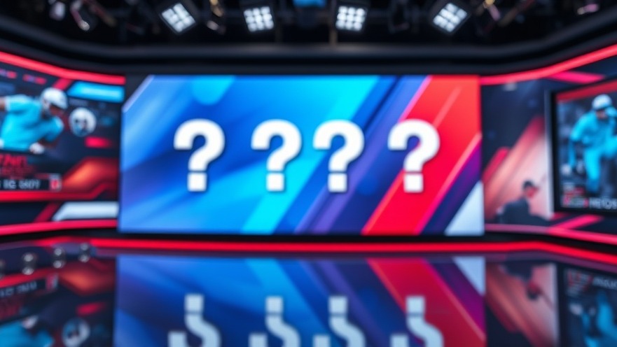 Close-up of a sports discussion screen in a modern studio showcasing houston sports news.