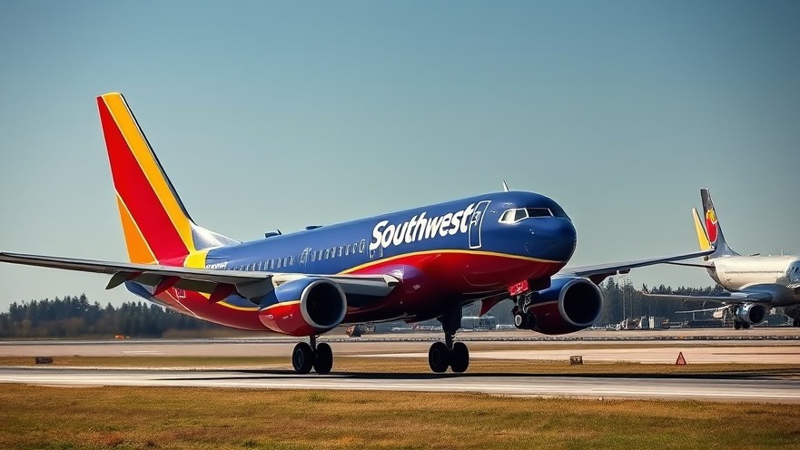 Southwest Airlines airplane preparing for takeoff, showcasing airline industry trends.