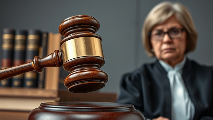 Close-up of a gavel and a judge symbolizing judicial integrity and legal accountability.