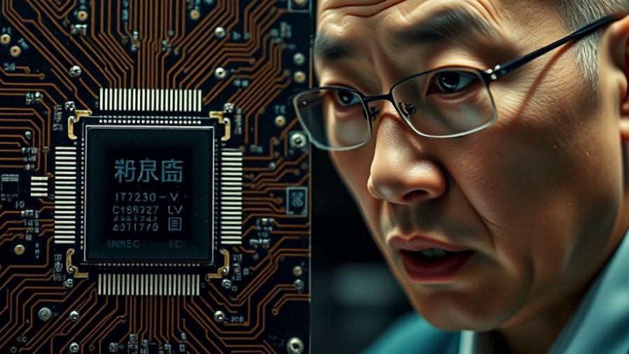 Close-up of a serious man discussing technology and microchips in U.S.-China relations.