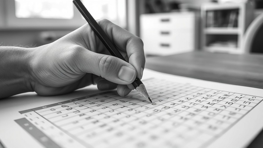 Close-up of a hand solving a crossword, highlighting the history of crossword puzzles.