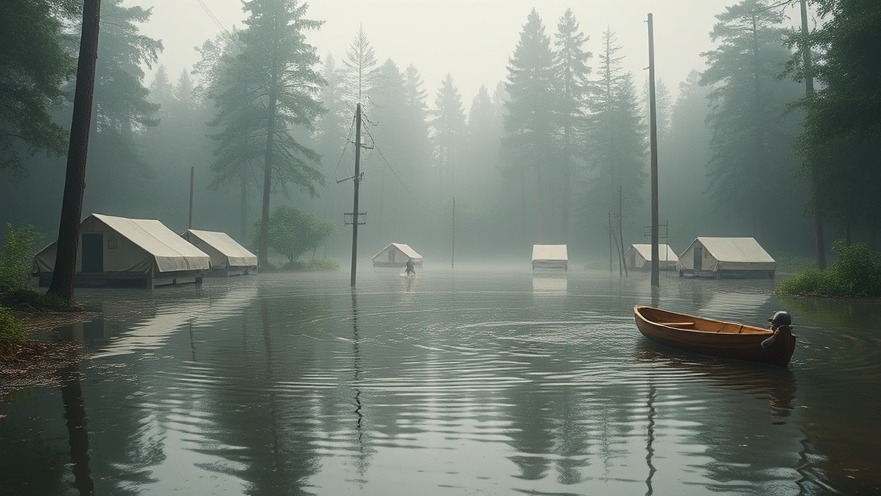 Flooded Mystic Day Camp amid Dallas emergency updates and local news.