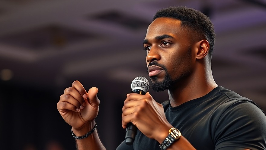 Serious black athlete discussing sexual assault allegations in NFL news