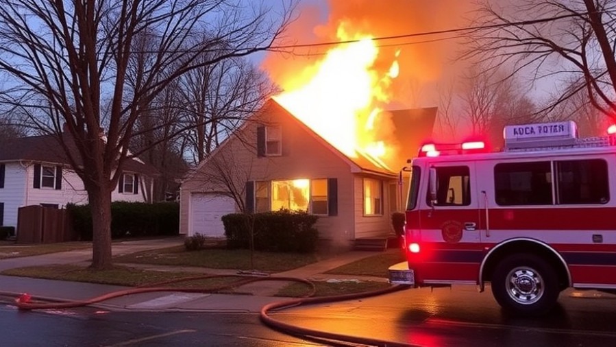 Baytown fire department responding to a house fire for fire safety.