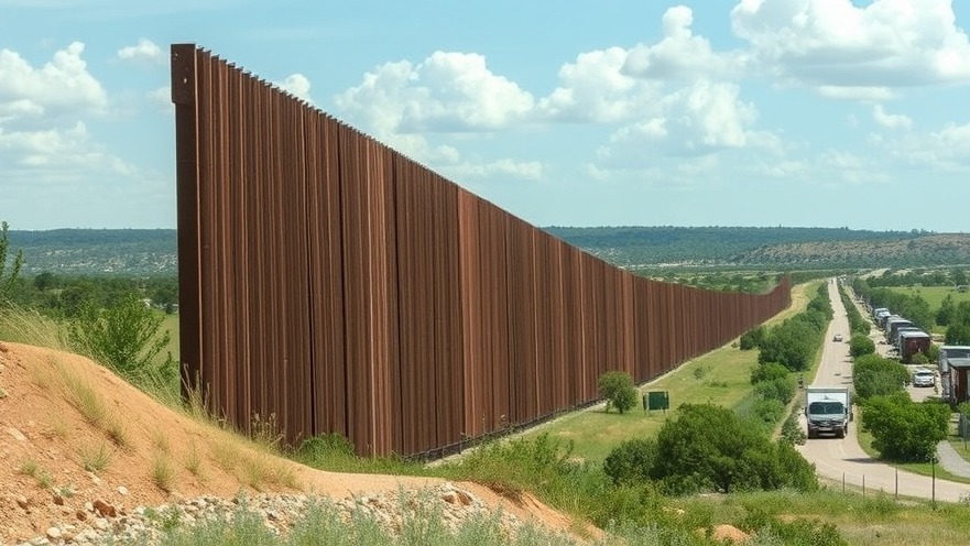 Texas border wall showcasing military role at the border and its local community impact.