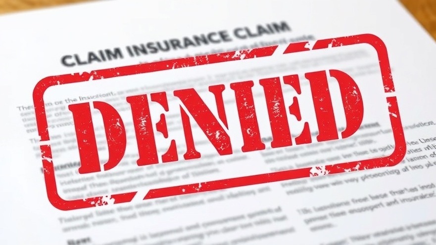 Photorealistic image of a 'denied' stamp on a document, illustrating insurance appeal strategies.