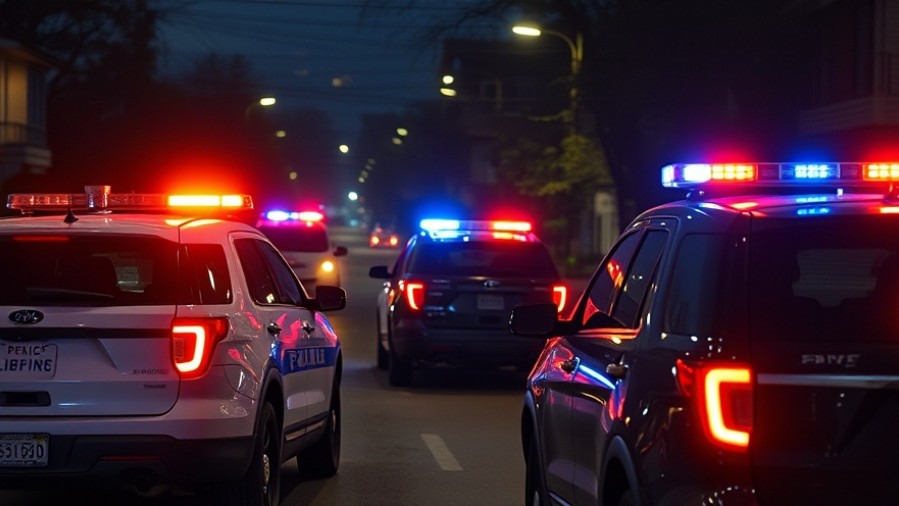 San Antonio police news: emergency lights flash at nighttime response scene.