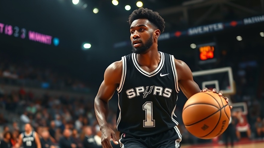 San Antonio Spurs player focused on dribbling during NBA All-Star weekend, highly detailed.