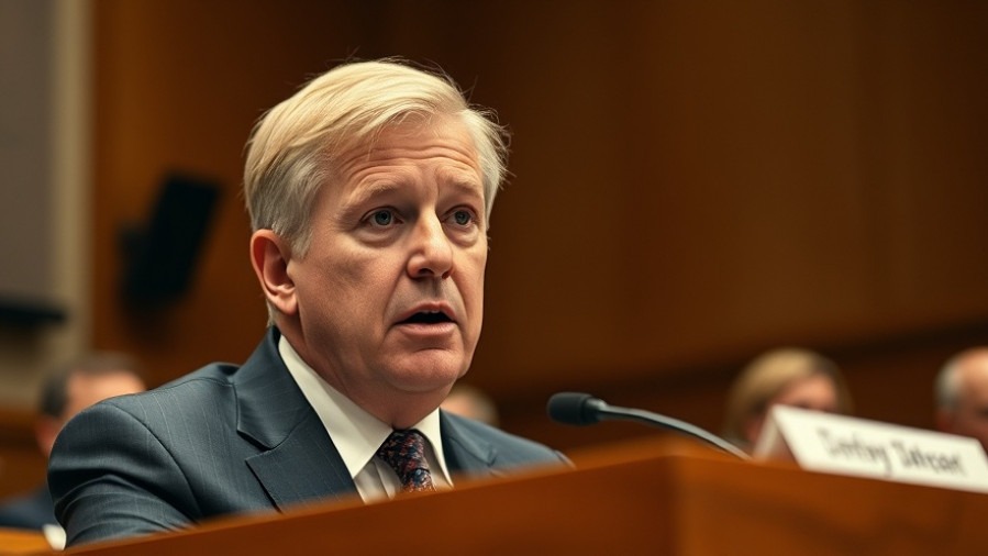 Serious older male politician discussing national security briefings in a conference setting.