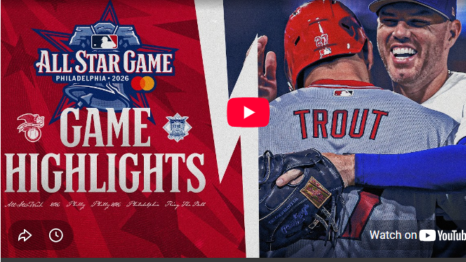 MLB All-Star Game highlights 2026 poster with players embracing.