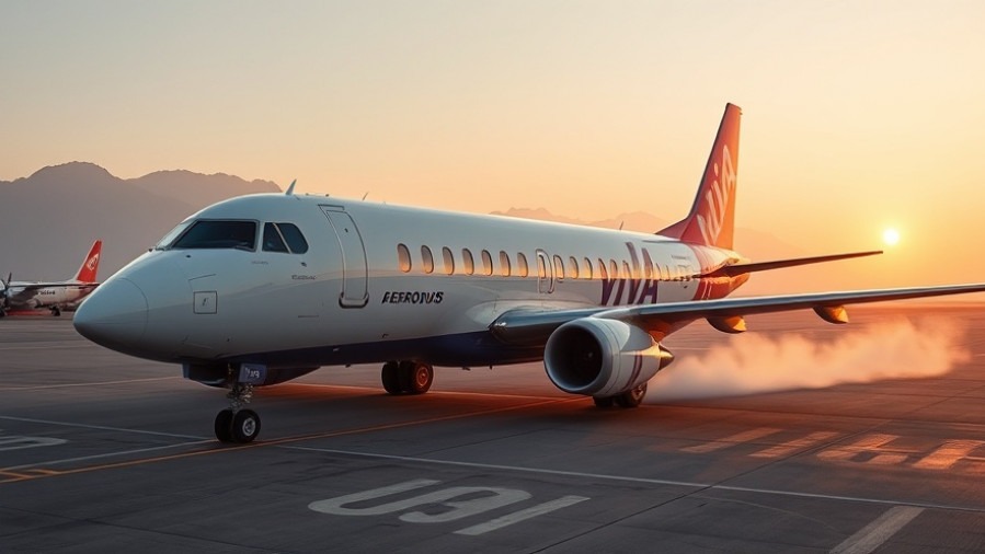 Viva Aerobus commercial airliner reflecting Trump administration flight cancellations impact on travel