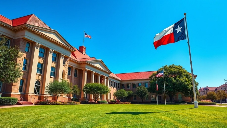 Vibrant Texas university campus showcasing academic freedom and education policies.