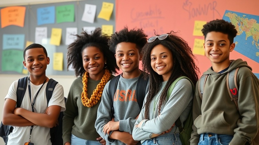 Diverse high school students benefiting from Texas school vouchers for low-income education.