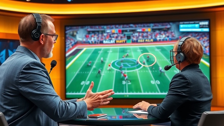 Sports analyst on SEC Championship defense strategies with dynamic visuals.