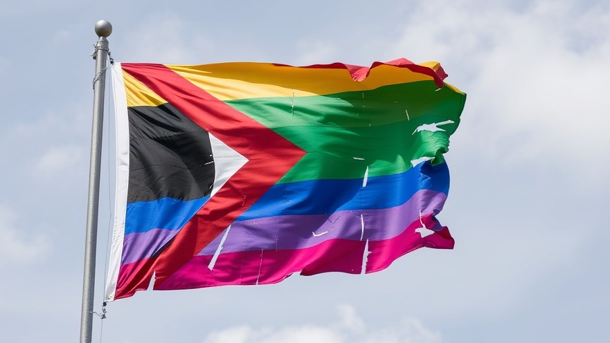 Shredded pride flag representing Baylor University LGBTQ study and Waco LGBTQ advocacy.