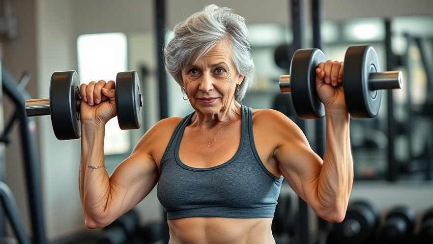 Older woman engaging in strength training for all ages to promote health and wellness.