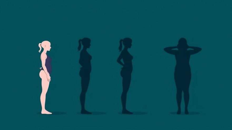 Illustration of progressive natural weight loss showcasing diverse body sizes in a balanced diet setting.