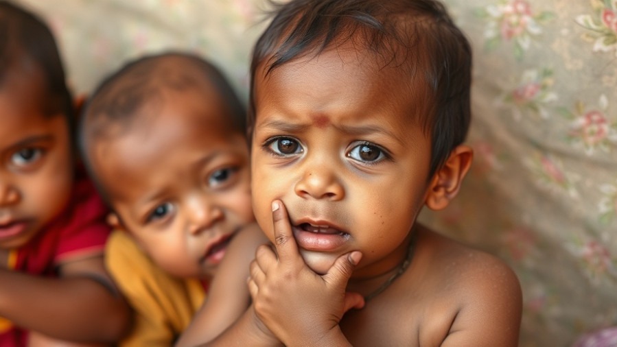 Children suffering from malnutrition receiving ready-to-use food in humanitarian efforts.